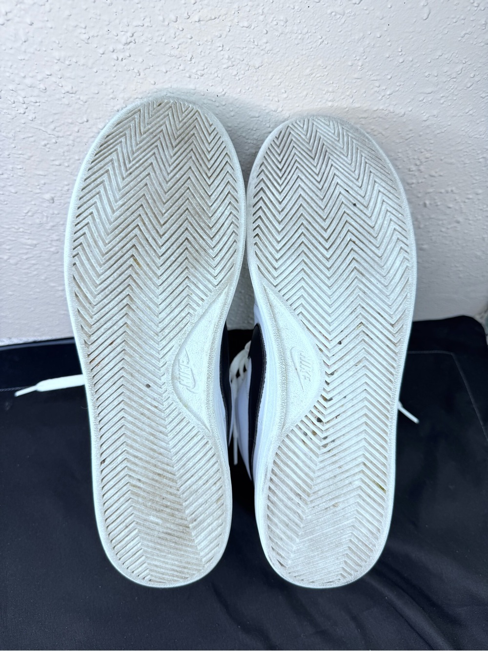 Nike White High-Top Sneakers with Black Swoosh Accent - Picture 10 of 10